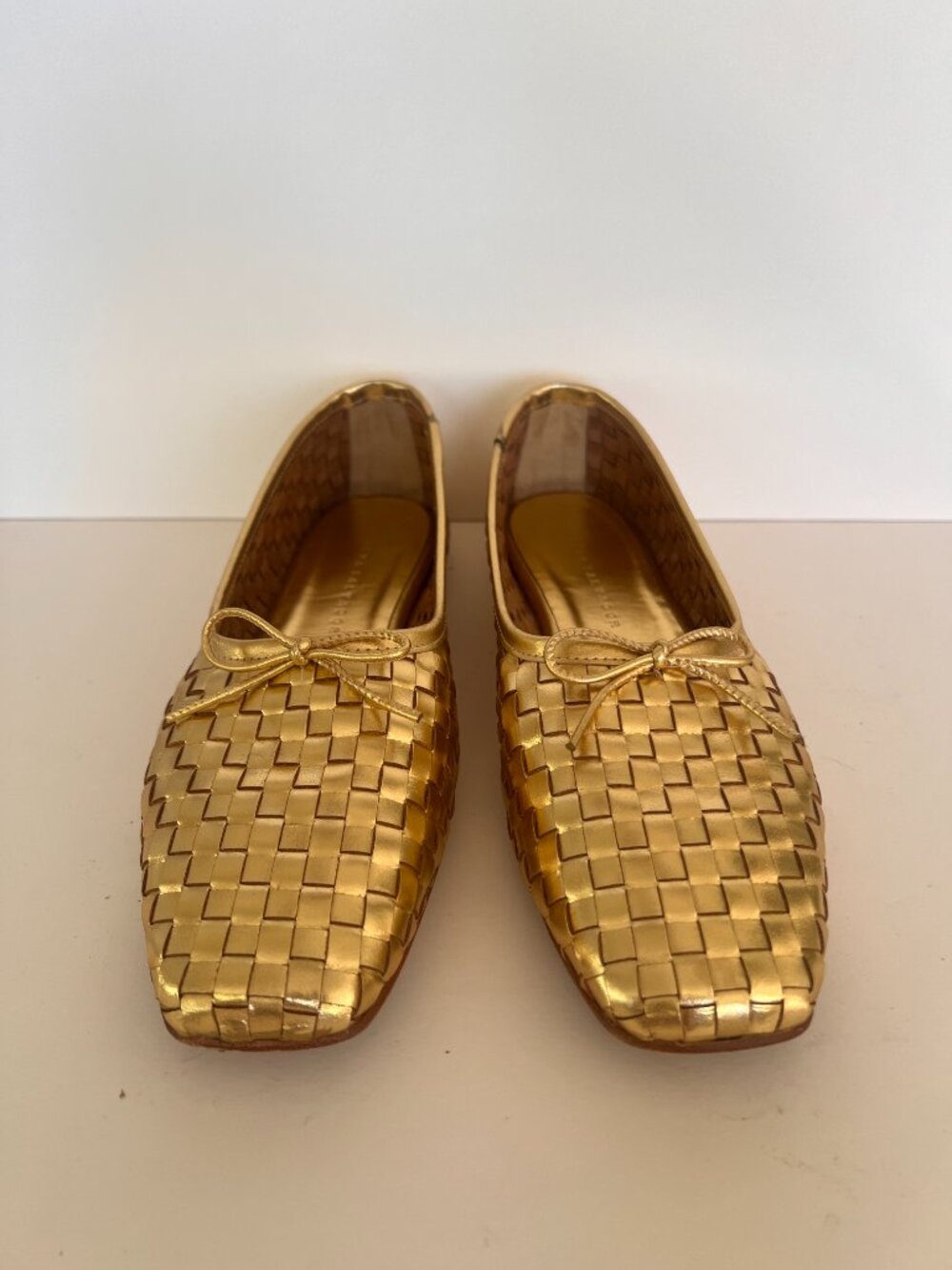 Freda Salvador Jada Square Toe Ballet Flat in Gold - Picture 2 of 10